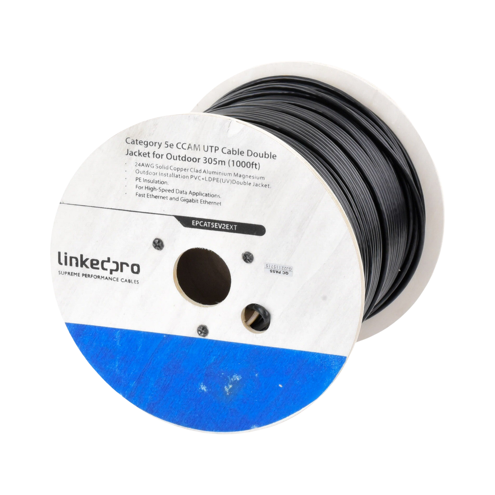 LINKEDPRO BY EPCOM EPCAT5EV2EXT 1000 ft (305 m) Cat5e reel C