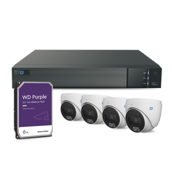 e XEKITC248GEN3 IP KIT / NVR 8 Channels / 4 Turret Cameras C