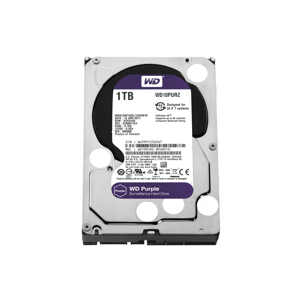 Western Digital (WD) WD10PURZ WD HDD 1TB Optimized for Video