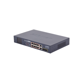 PLANET FGSD1022VHP 8-Port 10/100TX 802.3at PoE  2-Port Gigab