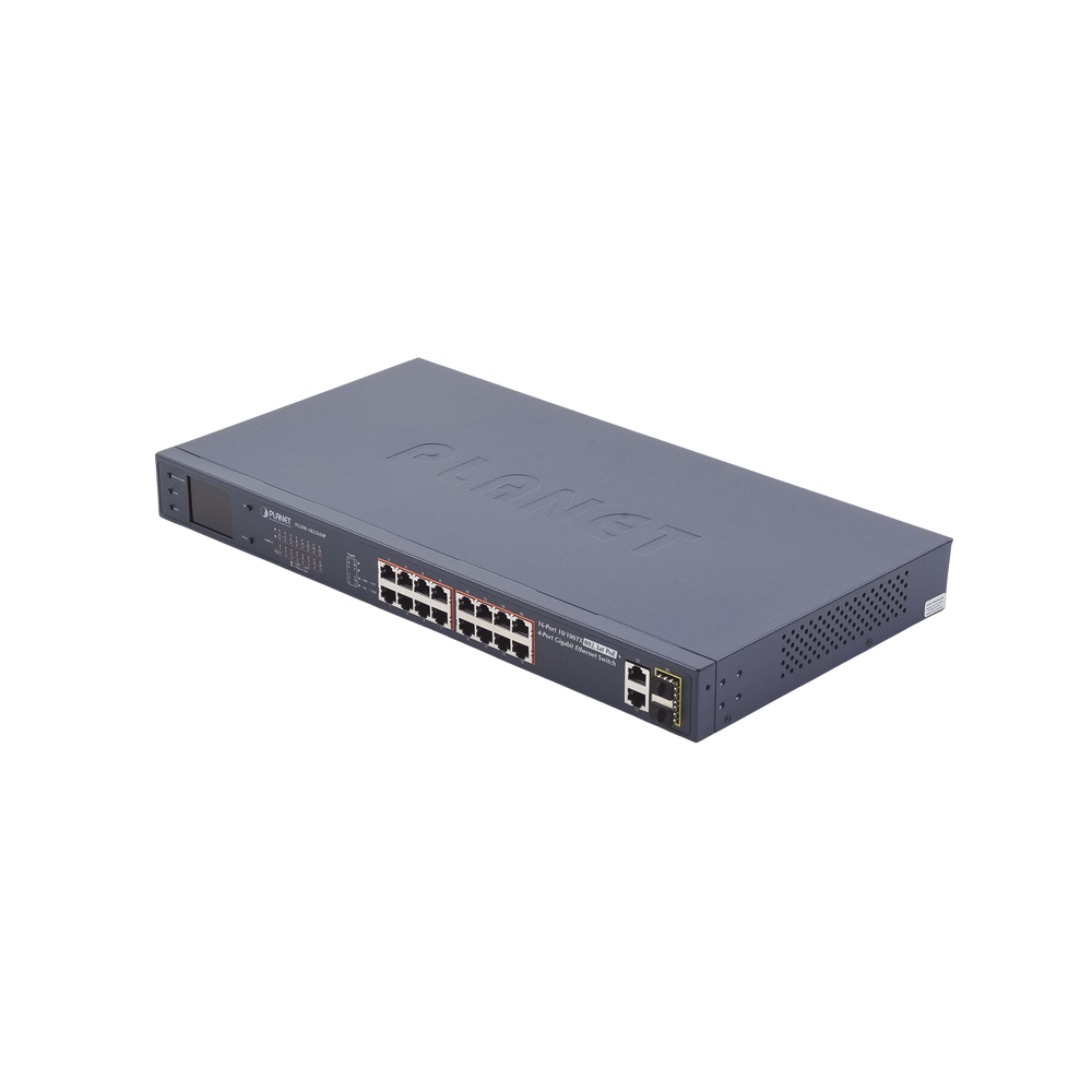 PLANET FGSW1822VHP 16-Port 10/100TX 802.3at PoE  2-Port Giga