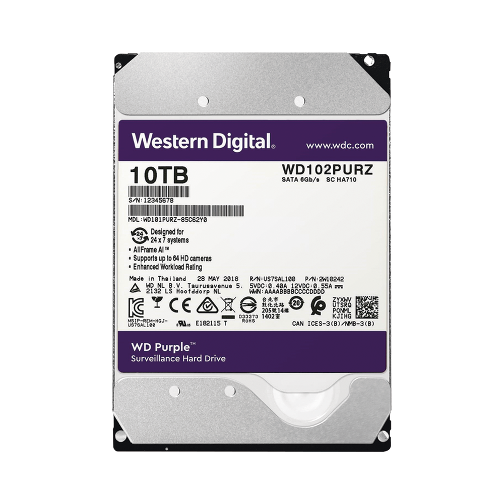 Western Digital (WD) WD102PURZ WD HDD 10TB / 7200RPM / Optim