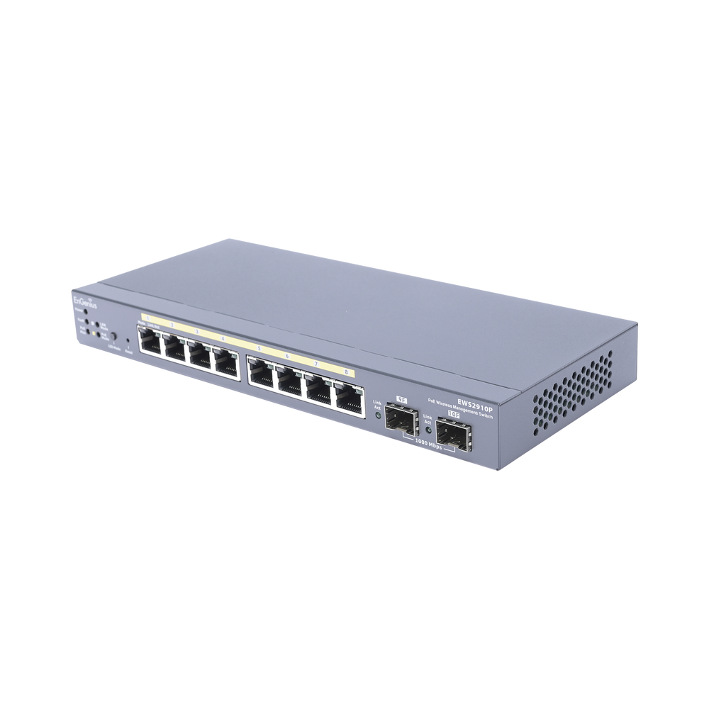 ENGENIUS EWS2910P 8-port Managed PoE Switch Gigabit 802.3af