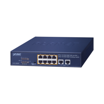 PLANET GSD1008HP Non-manageable PoE switch with 8 ports 10/1