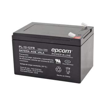 EPCOM POWERLINE PL1212FR Backup battery / 12 V 12 Ah / UL /