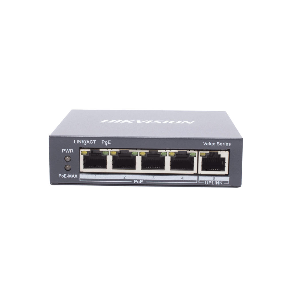 HIKVISION DS3E0505PEM Gigabit PoE Switch / Unmanaged / 4 Por