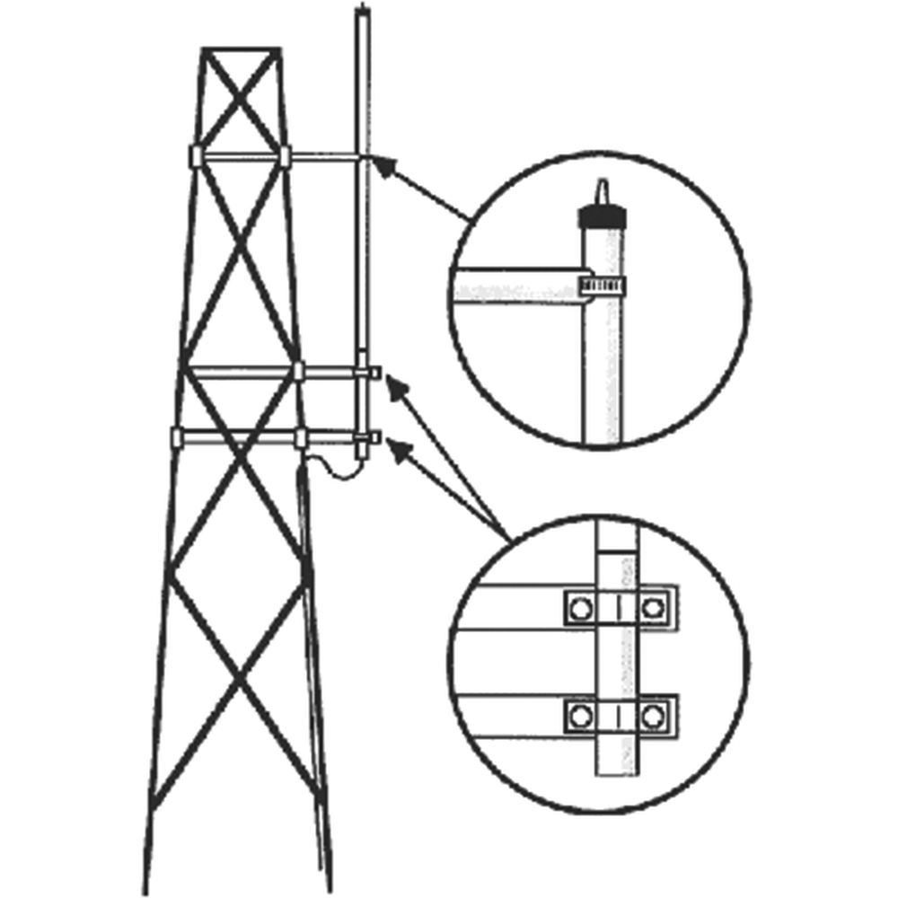 HUSTLER SMK150HX Tower Side Mount Kit for Antennas VHF HX Se