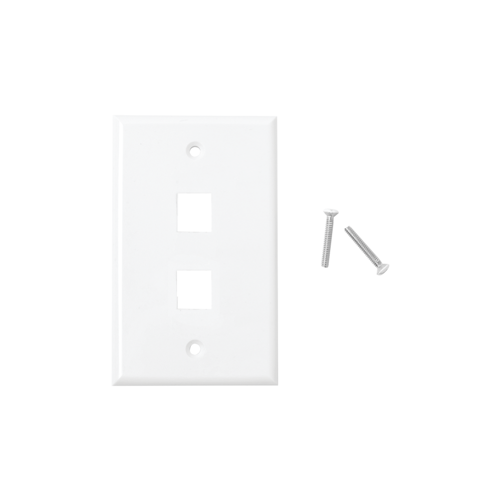 LINKEDPRO BY EPCOM LPFP17 Faceplate 2-Port - White