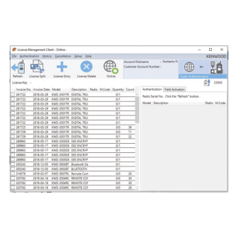 KENWOOD L5000 Account registration of licenses for KPT-300