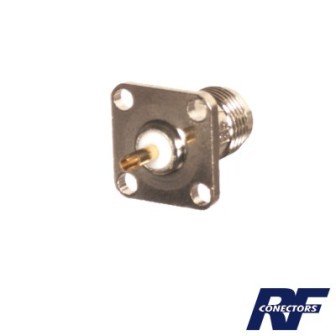 RF INDUSTRIES LTD RFT1210 TNC Female for Chassis 4 Hole Flan