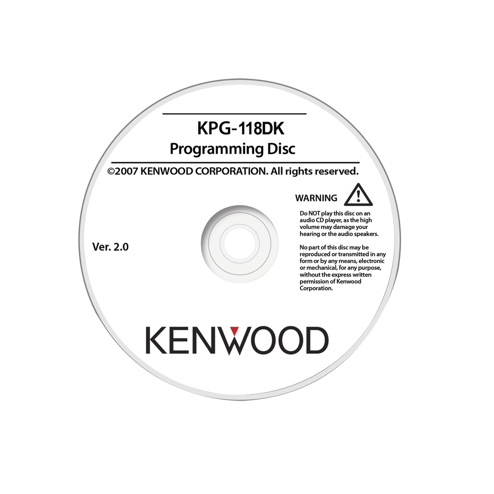 KENWOOD KPG118DK Programming Software fo radios TK-2302/3302