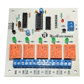 Ruiz Electronics RRSW05 Radio decoder card for 5 switch zone