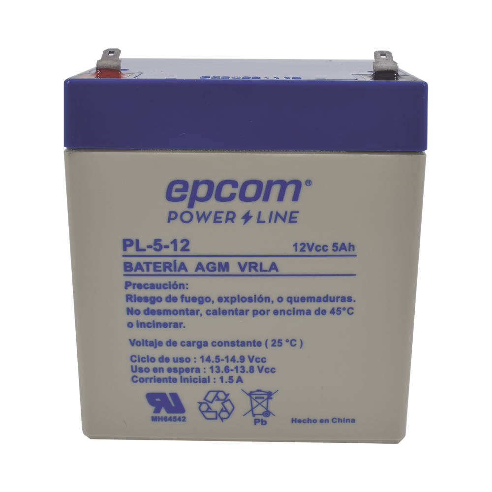 EPCOM POWERLINE PL512 Backup battery / 12 V 5 Ah / UL / AGM-