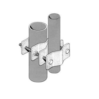 SINCLAIR CLAMP005 Set of Single Dual Clamp for 1.5  to 3.5