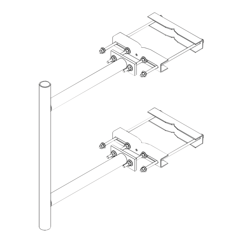 Trylon TRYSTLME2A 2 ft Stand-off with Universal Bracket Adju