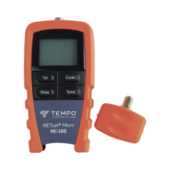 TEMPO NC100 NETcat Micro Wiring Tester for UTP STP and Coaxi