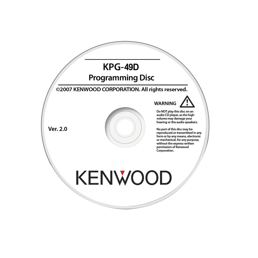 KENWOOD KPG49D Programming Software for KENWOOD Radios TK280