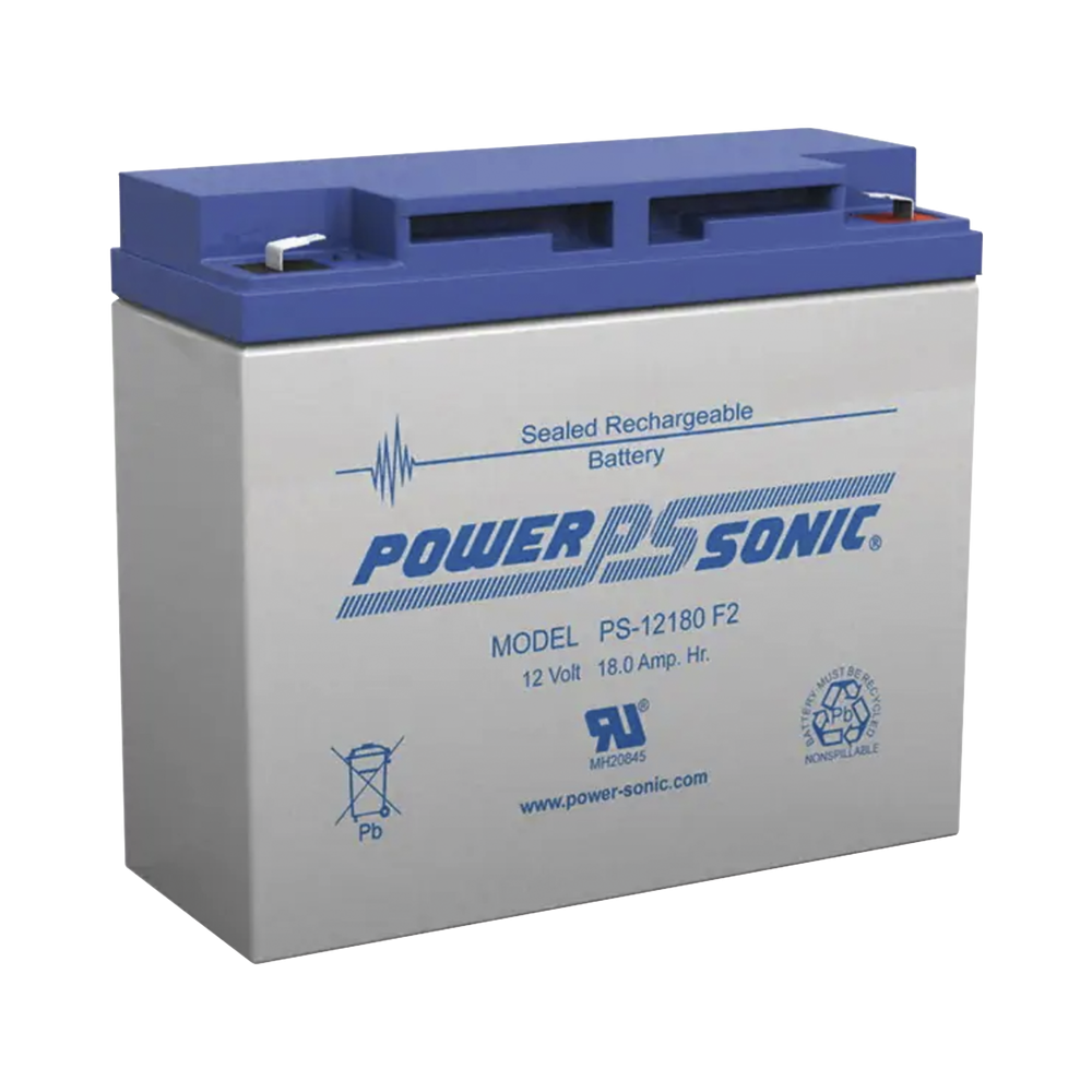 POWER SONIC PS12180F2 Battery 12V 18AH / Ideal for Fire Dete