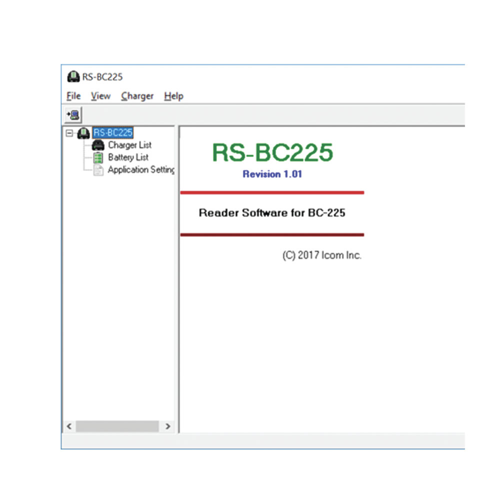 ICOM RSBC225 Battery management software for the BP-283/284/