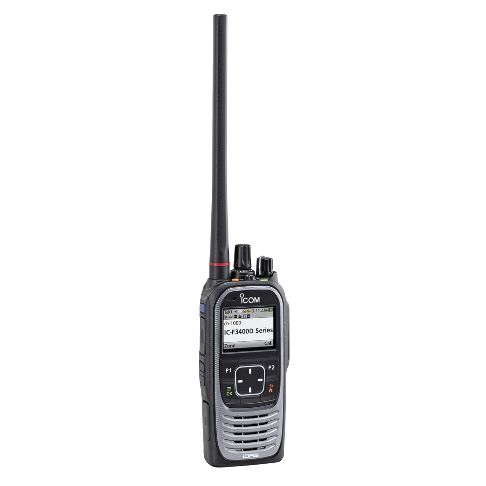 ICOM F3400DS51USA Analog and digital portable radio on range