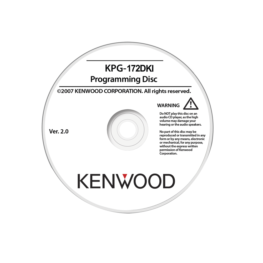 KENWOOD KPG172DKI Programming Software for PKT-23K