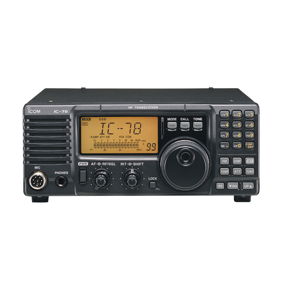 ICOM IC78 40 W HF Transceiver 99 Memory Channels 8 Character