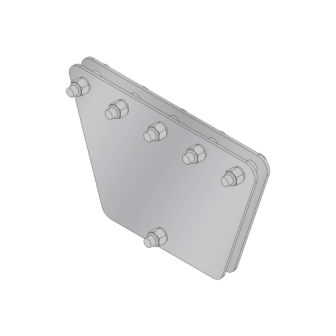 SYSCOM TOWERS SP303050G Equalizer Plate with Screws and Sepa