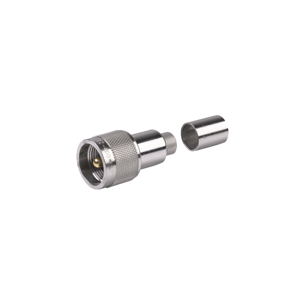 Times Microwave EZ400UM UHF Male Crimp Connector Non-Solder