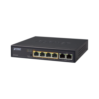 PLANET FSD604HP Switch PoE 802.3af/at Distance of 250 m 4 Po