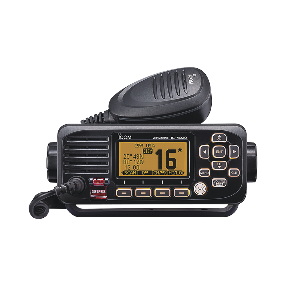 ICOM ICM220 VHF Marine Mobile Transceiver Easy-to-Read Full