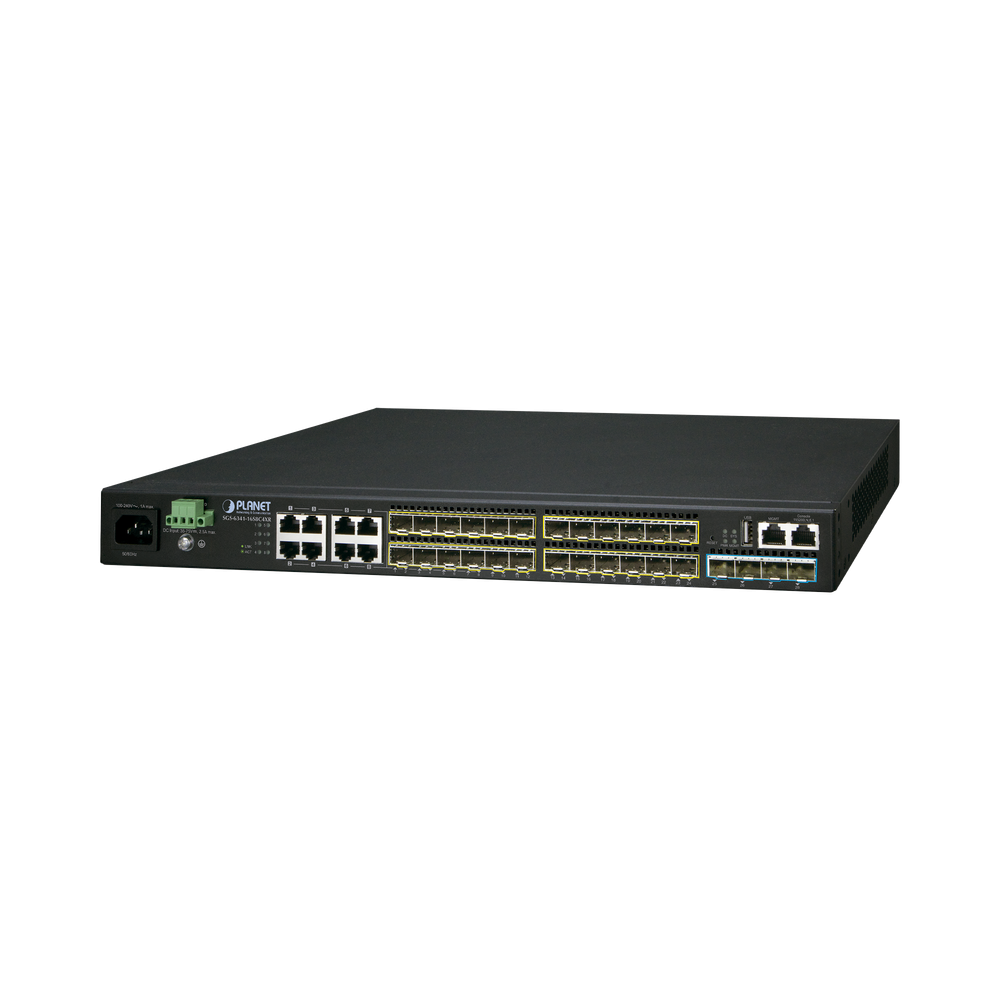 PLANET SGS634116S8C4XR Switch Managed Layer 3 16-Port 100/10