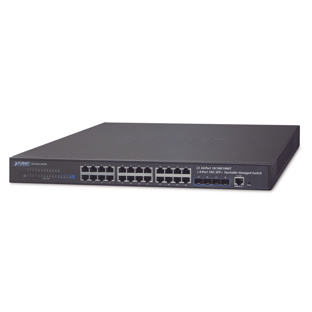 PLANET SGS634124T4X Layer 3 24-Port 10/100/1000T  4-Port 10G