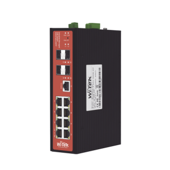 WI-TEK WIPMS312GFIV2 Managed Industrial PoE Switch Ports 1-2