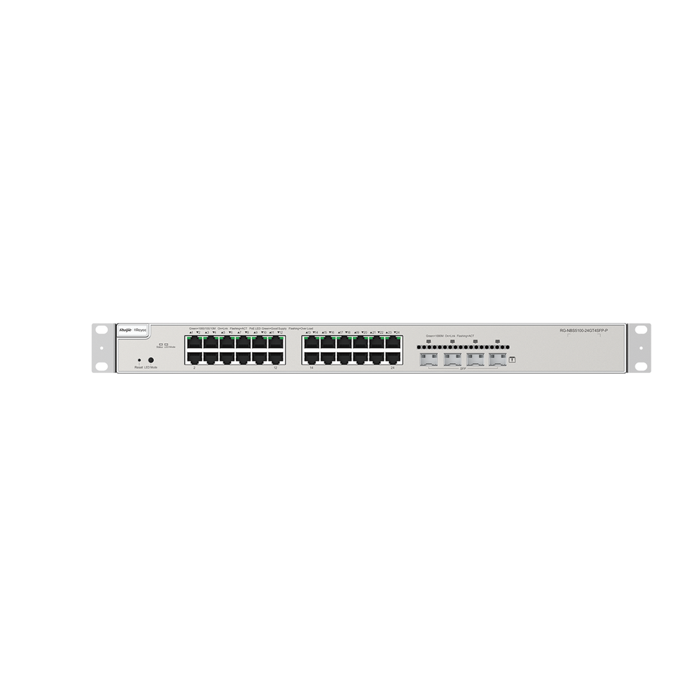 REYEE RGNBS520024GT4XSPUS Layer 3 PoE Switch With 24 Gigabit