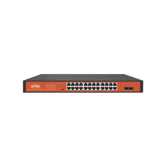 WI-TEK WIPS326GFH 24-ports Gigabit PoE 250m switch 2 SFP 250