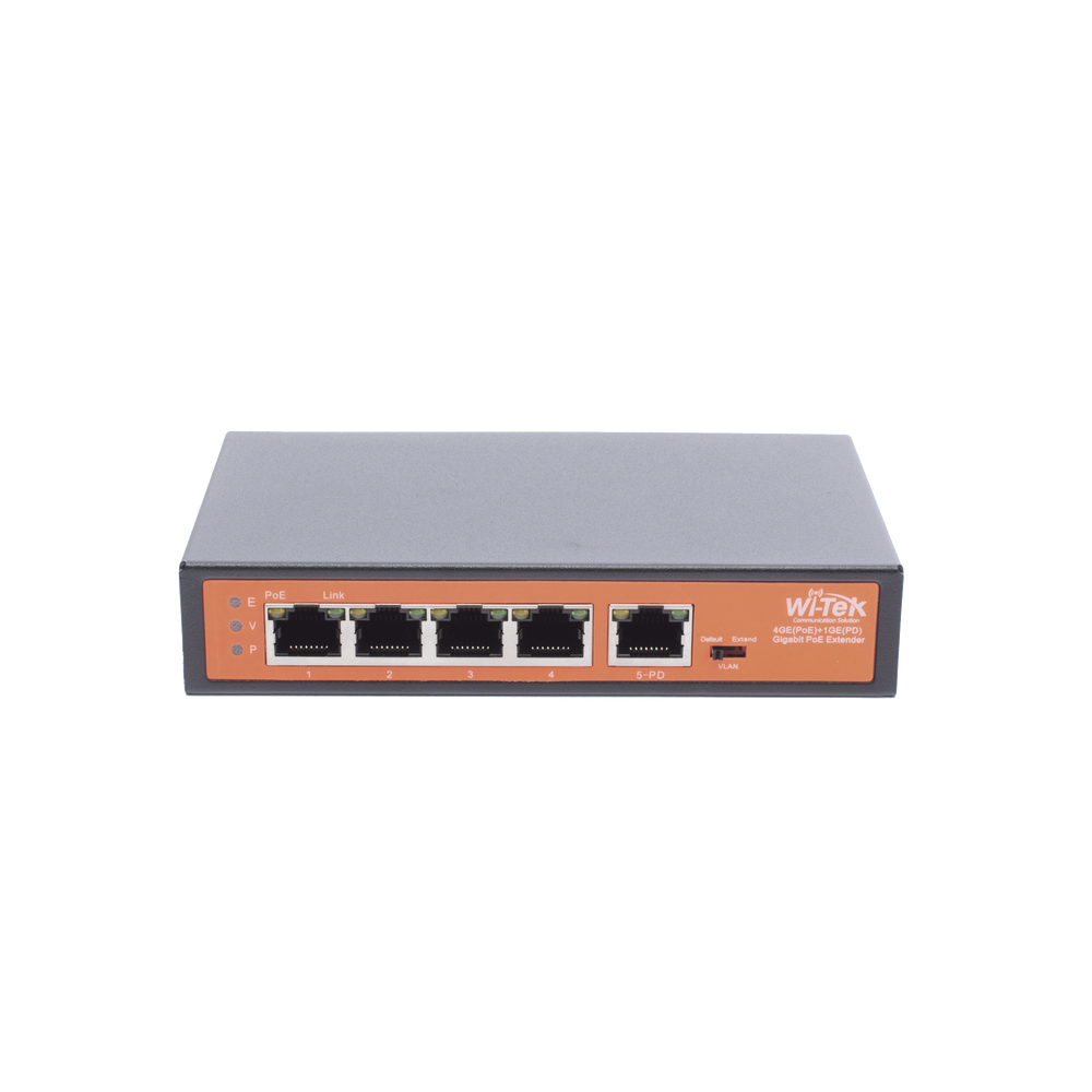 WI-TEK WIPE51G PoE Extender / Input up to 90 W / 4 Ports Gig