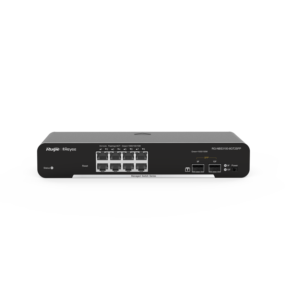 REYEE RGNBS31008GT2SFPPUS 10-Port Gigabit Layer 2 PoE Switch