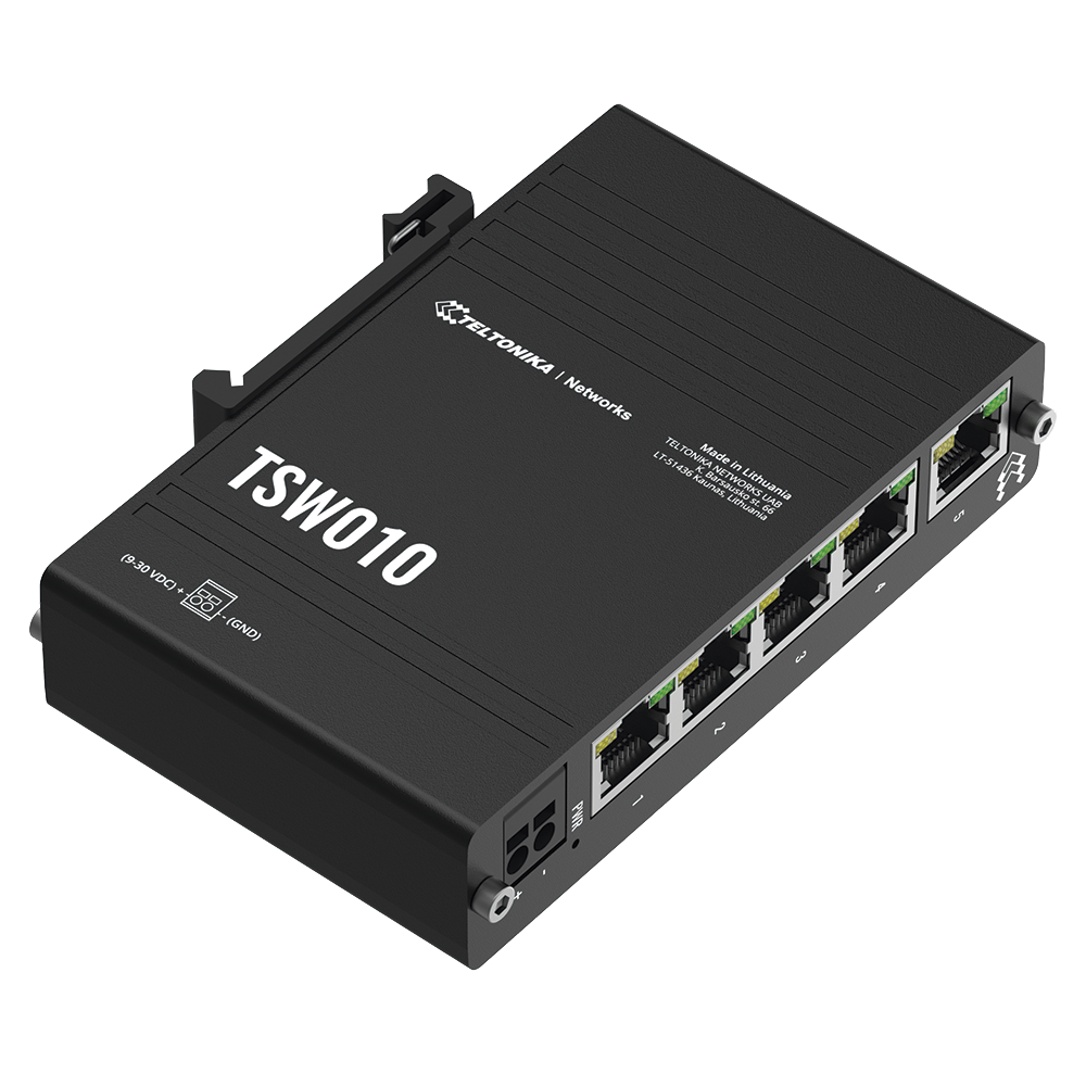 Teltonika TSW010 Compact DIN Rail Ethernet Switch 5 x Ethern