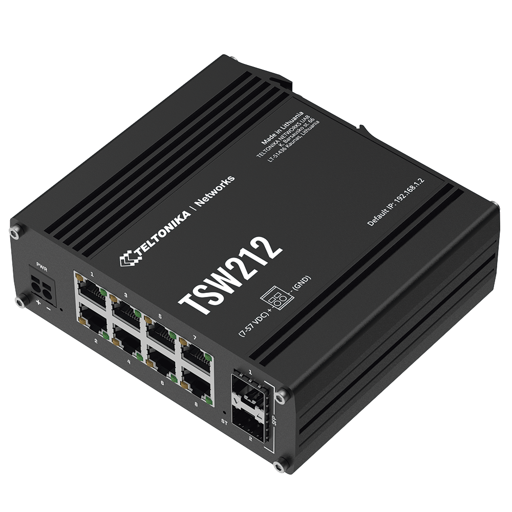 Teltonika TSW212 Managed Ethernet Switch Features L2 and L3