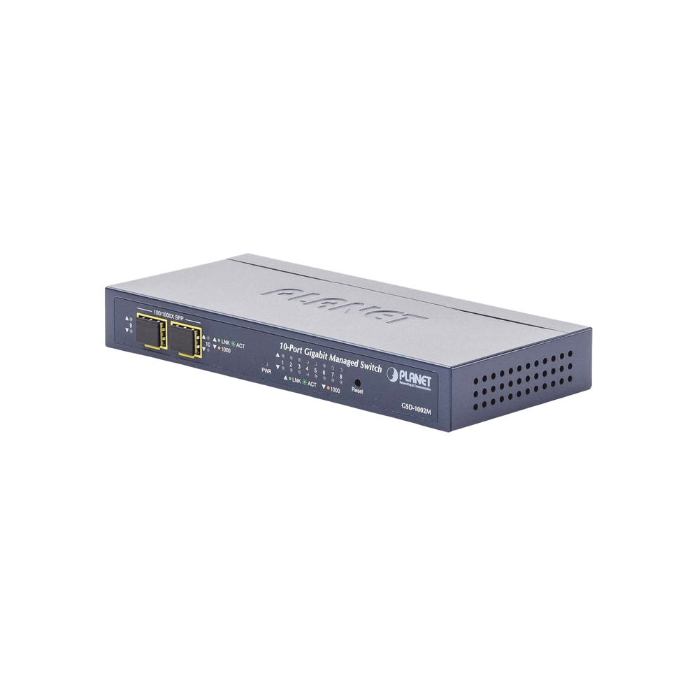 PLANET GSD1002M 8-Port 10/100/1000Mbps  2-Port 100/1000X SFP