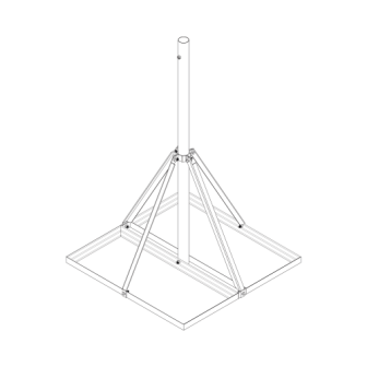 SYSCOM TOWERS SBNP901 Non Penetrating Base 3 x 3 square and