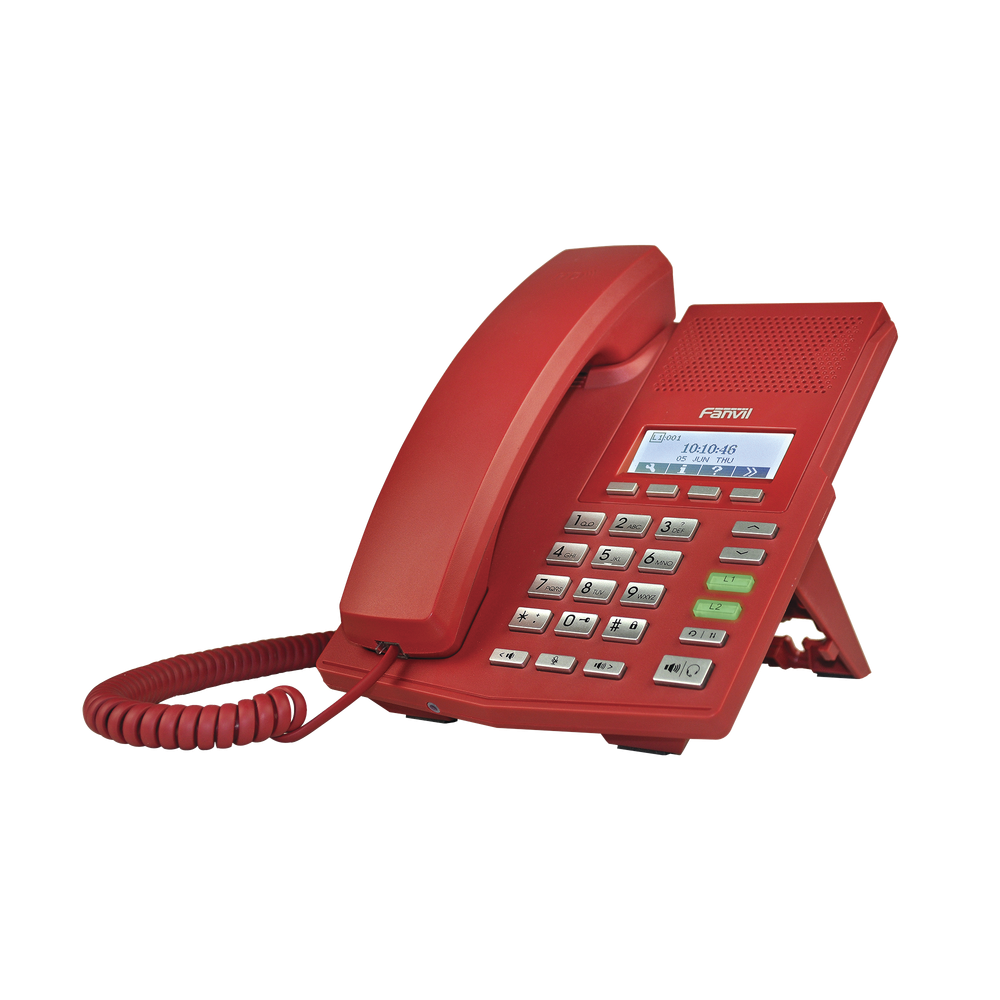 FANVIL X3CR IP Phone X3 Red Color for 2 SIP Lines with HD Au