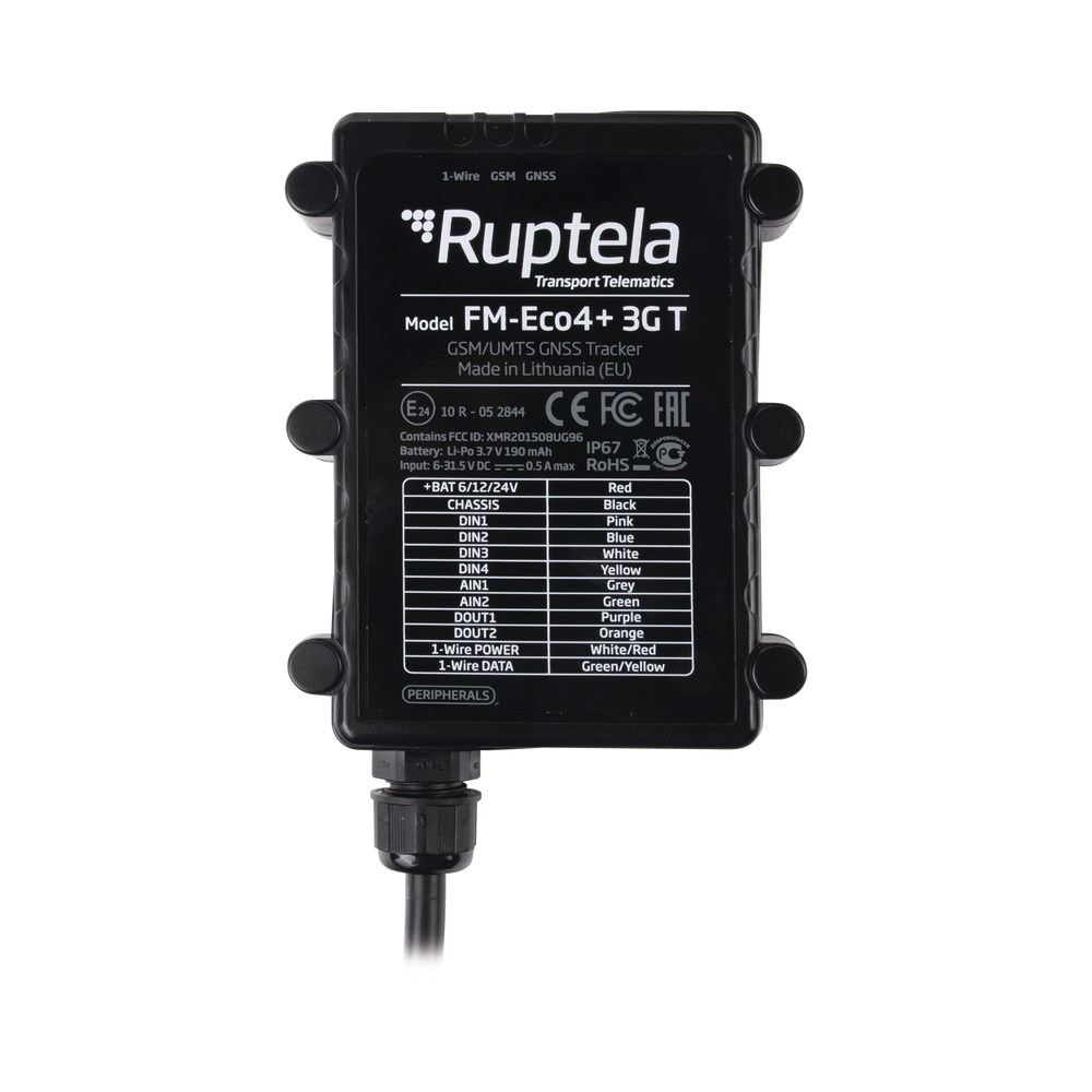 RUPTELA ECO4PLUS3GT 3G Vehicle Tracker / Internal Antennas /