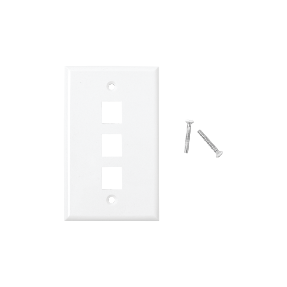 LINKEDPRO BY EPCOM LPFP18 Faceplate 3-Ports - White