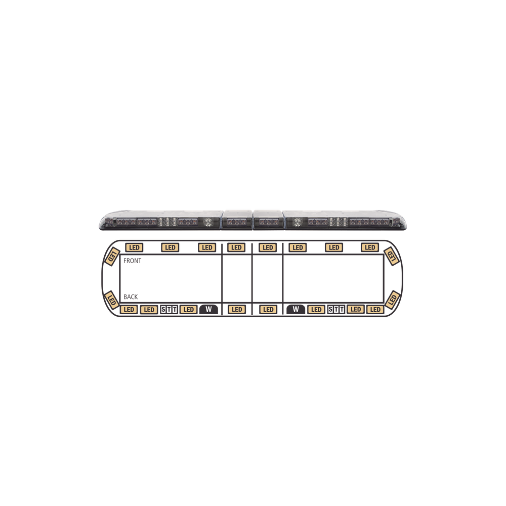 ECCO VTG60A Vantage 60  Lightbar amber color 2 working light