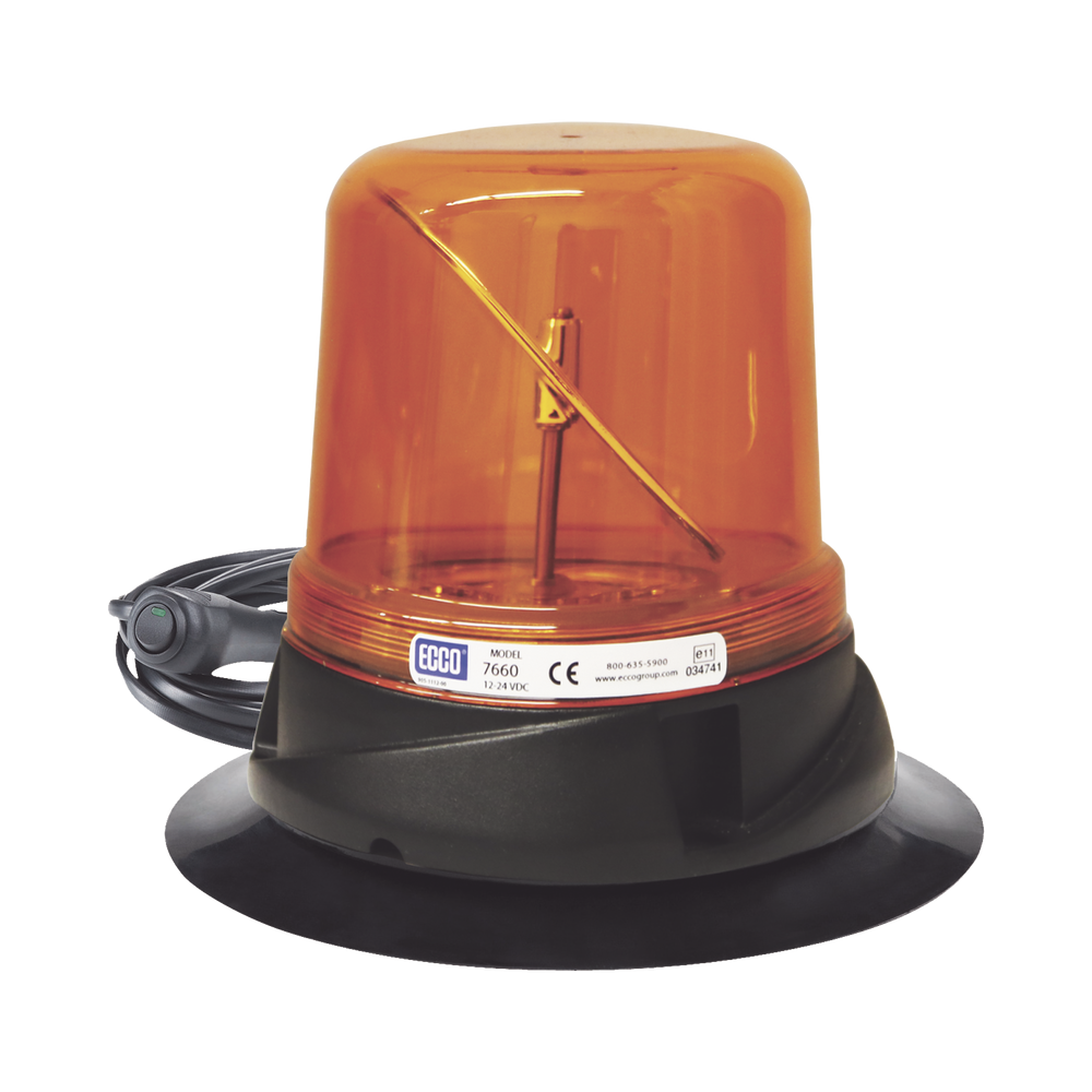 ECCO X7660AVM RotoLED Amber Beacon with vacuum Assembly