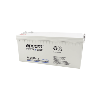 EPCOM POWERLINE PL20012 VRLA AGM Battery 12V  200 Ah for Vid