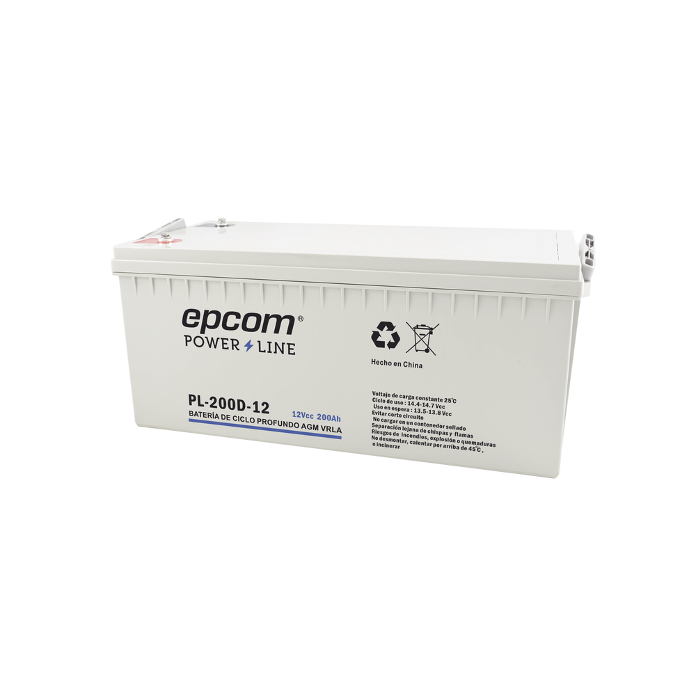 EPCOM POWERLINE PL20012 VRLA AGM Battery 12V  200 Ah for Vid