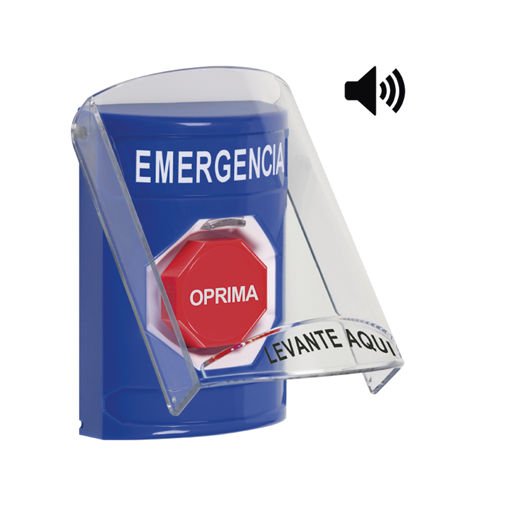 STI SS24A2EMES Emergency Button in Spanish Protective Cover