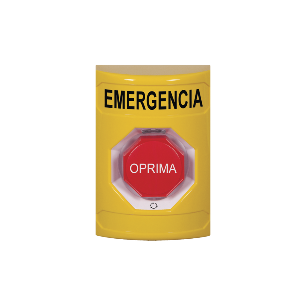 STI SS2209EMES Emergency Button in Spanish Yellow Color Hold